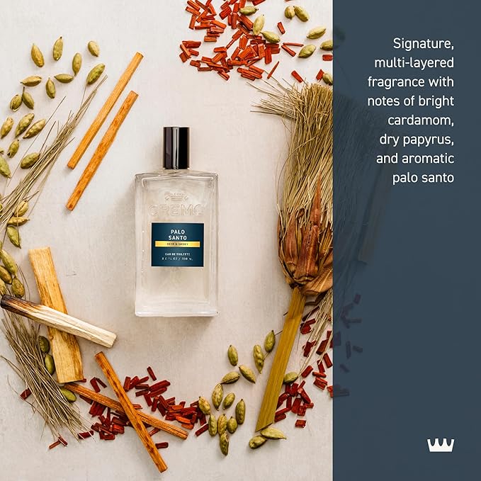 Cremo Cologne for Men - Palo Santo Mens Cologne Spray - A Combination of Bright Cardamom, Dry Papyrus and Aromiatic Palo Santo, Fragrances For Men, 3.4 Fl Oz-BrightBean Baby