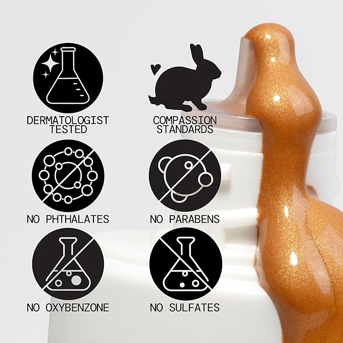 Pacifica Sunny Glow Liquid Face Bronzer Drops - Face Makeup Bronzing For Face & Cheeks for Instant Sun-Kissed Glow - Vitamin C & Glycolic Acid Infused Liquid Bronzer Illuminating Highlighting Clean-BrightBean Baby