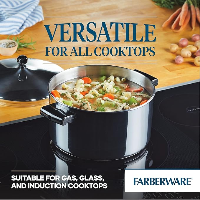 Farberware Classic 6-Quart Stainless Steel Stockpot with Lid