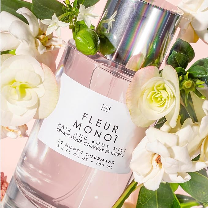 Le Monde Gourmand Fleur Monoi Hair & Body Mist - 3.4oz (100ml) - Floral, Coconut Fragrance Notes-BrightBean Baby