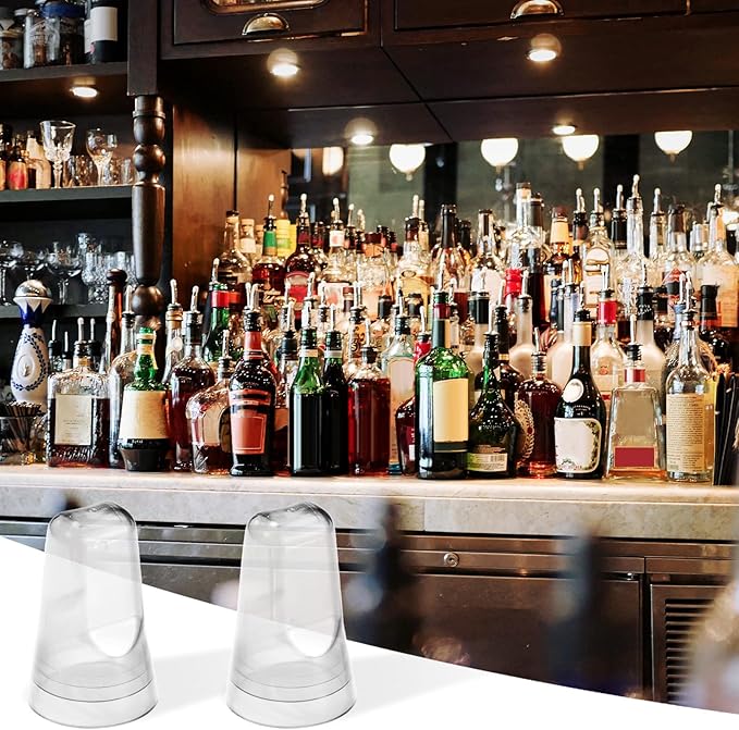 Chengu 36 Pieces Liquor Bottle Toppers for Liquor Pour Bottle Covers Universal Pour Dispenser Bar Dust Translucent Rubber Spout Covers for Home Kitchen Tools Supplies