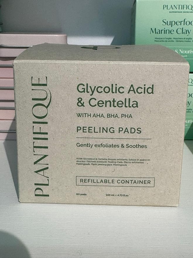 PLANTIFIQUE Only Refill Korean Glycolic Acid Toner Pads 60 Pcs with Niacinamide, CICA - AHA, BHA, PHA Daily Face Exfoliating Pads for Gentle Skin Renewal, Toner for Cleansing All Skin Types-BrightBean Baby