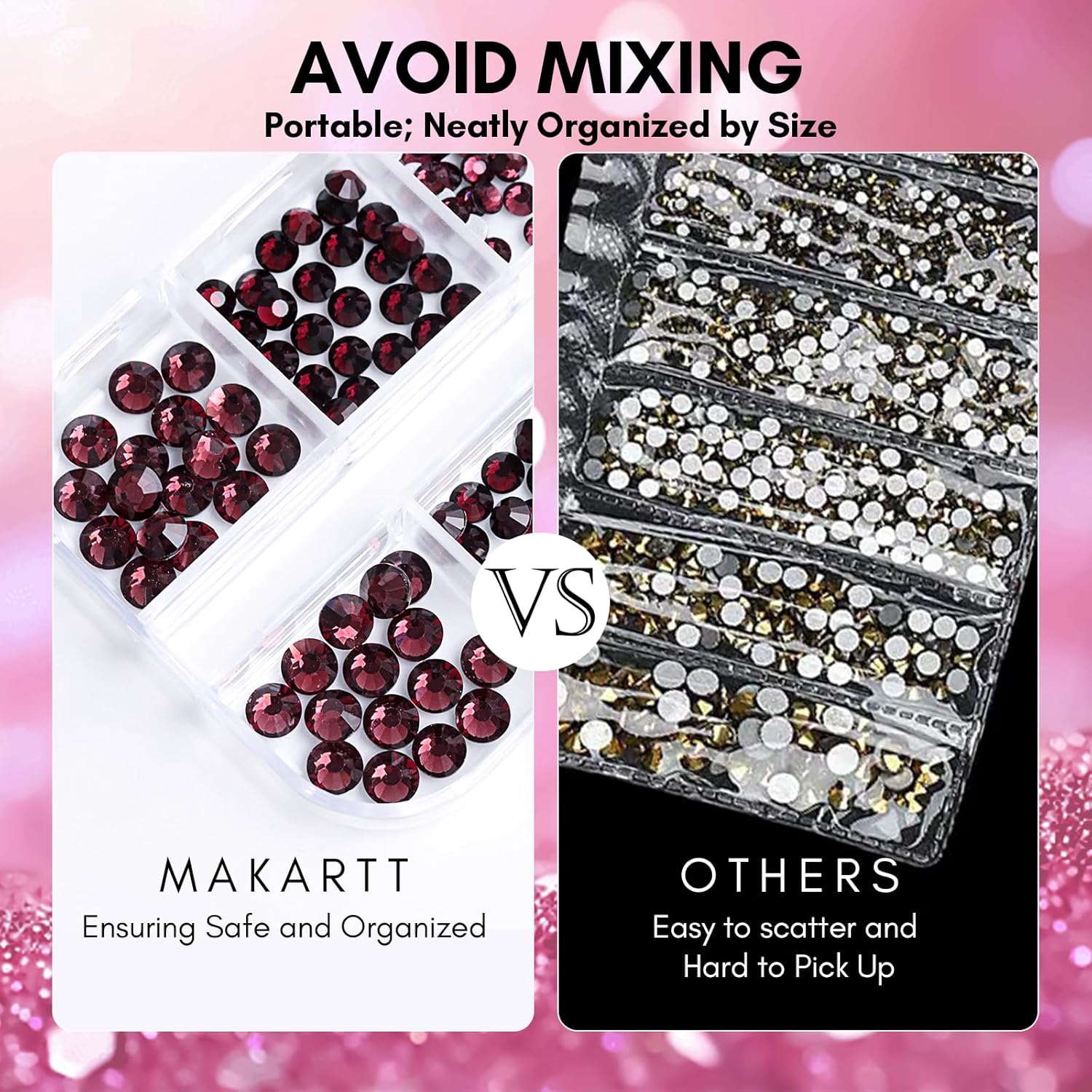 Makartt Dark Purple Nail Rhinestone Flatback Rhinestone Round Amethyst Crystal Glass Nail Charms Diamonds Nail Jewels Rhinestones for DIY Crafts Makeup Nail Art Supplies Accessories Christmas Gift-BrightBean Baby