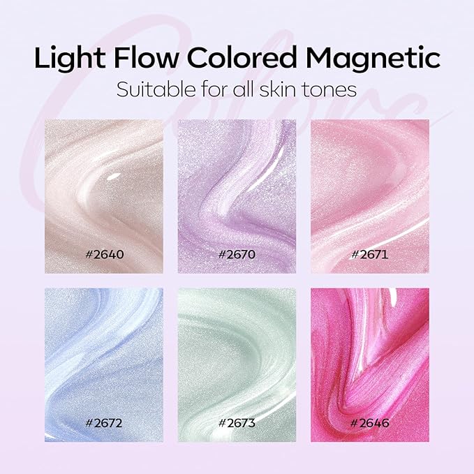 Modelones Cat Eye Gel Nail Polish, 6 Colors Glitter Summer Pink Blue Green Blue Gel Polish Set with Magnet Sparkle Translucent Nail Polish Kit Soak Off Led Nail Art Manicure Salon DIY Gifts-BrightBean Baby