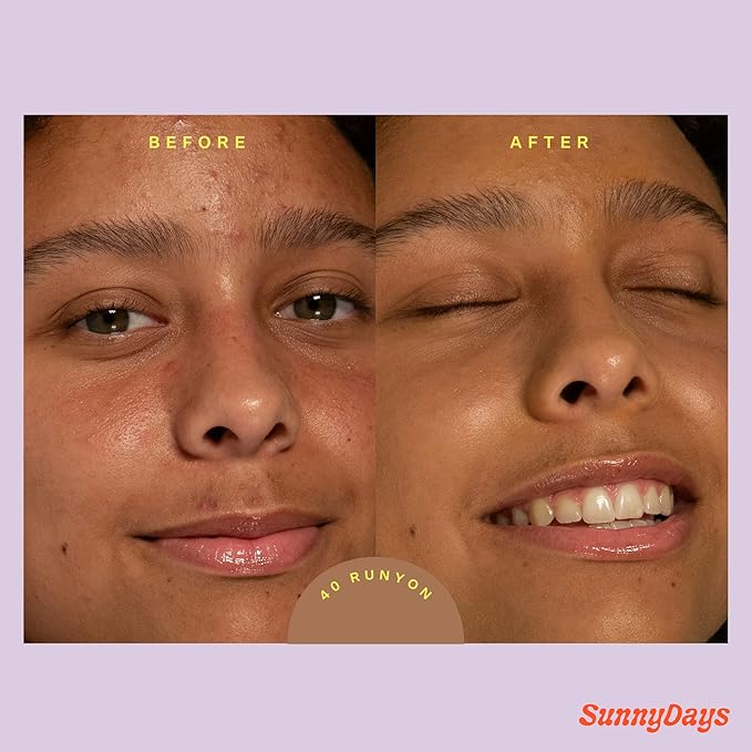 Tower 28 Beauty SunnyDays SPF 30 Tinted Mineral Sunscreen - For Sensitive Skin - 2-in-1 Facial Broad Spectrum UVA/UVB Protection + Foundation – Shade 40 RUNYON, 1 Fl Oz-BrightBean Baby