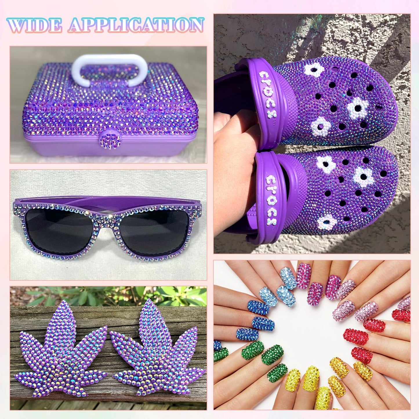 25000Pcs Resin Jelly Rhinestones with Tweezers for Crafting, 2-6mm Mixed Sizes (Dark Purple AB) Non Hotfix Flatback Gems, Bedazzling Crystal for DIY Crafts Clothing Tumblers Mugs Shoes Decor Nail Art-BrightBean Baby