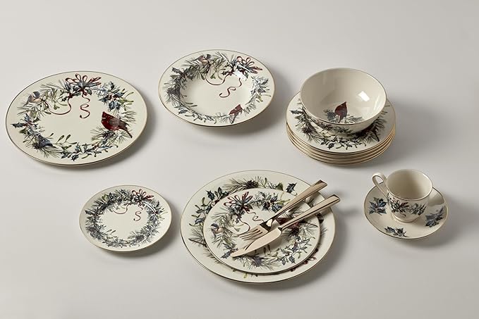 Lenox 185518042 Winter Greetings Saucer, Christmas Dinnerware