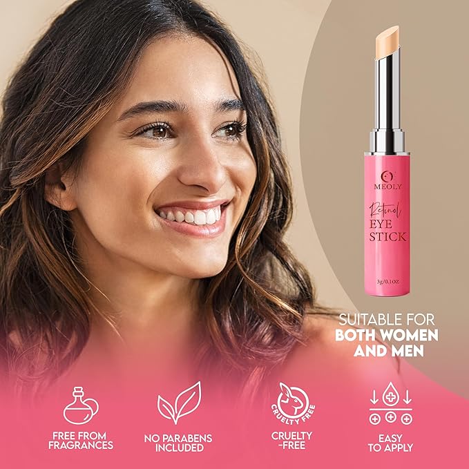 Instant Eye Bag Remover, Retinol Eye Cream for Dark Circles, Under Eye Brightener Stick, Under Eye Cream Anti Aging, Eye Cream for Wrinkles, Brightening Eye Cream for Puffiness and Bags-BrightBean Baby