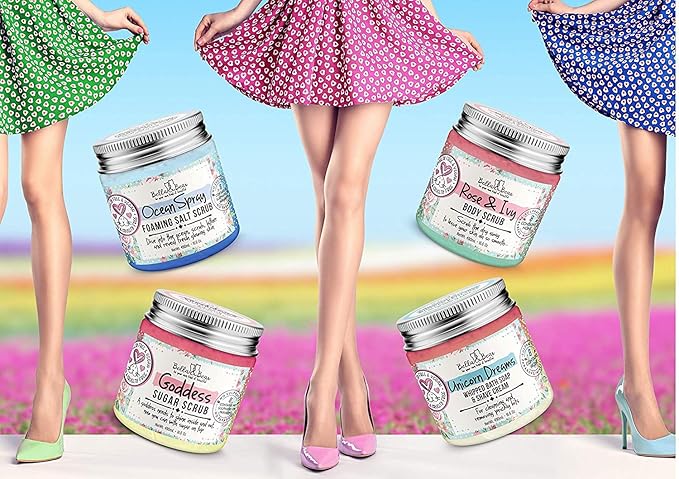 Bella & Bear Tropical Travel Pack, Self Care Kit, Includes Cruelty Free Shampoo, Conditioner, Body Scrub, Face Mask,1oz, Pack of 4-BrightBean Baby