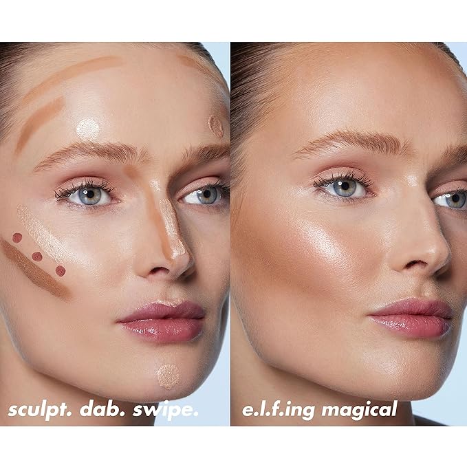 e.l.f. Halo Glow Blush Beauty Wand, Liquid Blush Wand For Radiant, Flushed Cheeks, Infused With Squalane, Vegan & Cruelty-free, Candlelit-BrightBean Baby