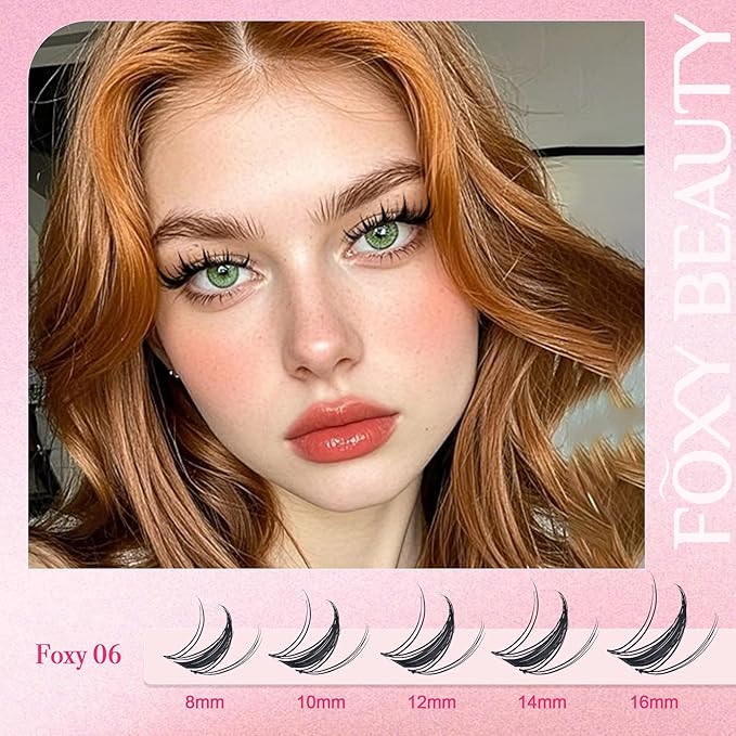 Lash Clusters Kit - Wispy Natural & Manga Spiky Lash Cluster Invisible band 8-16mm Eyelash Clusters Kit D Curl Lash Extension Kit WideSpan with Bond and Seal DIY at Home-BrightBean Baby