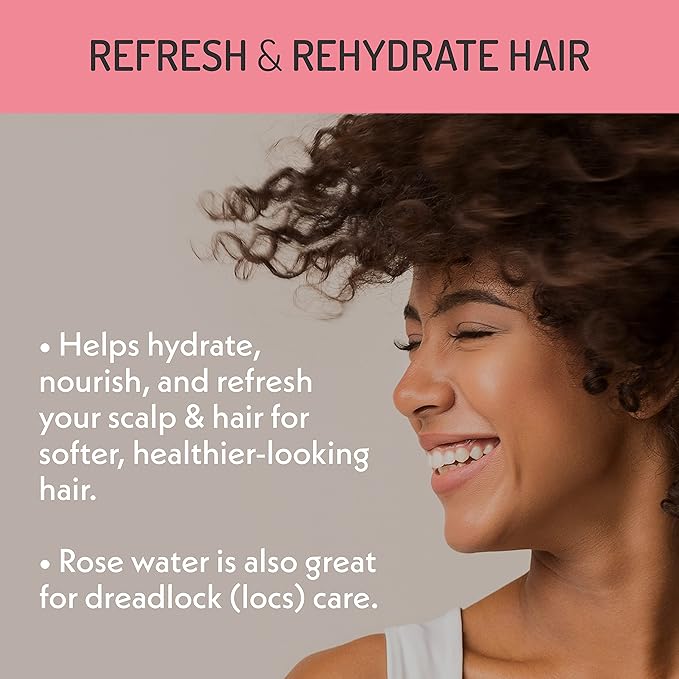 Eve Hansen Organic Rose Water Spray – Pure Rosewater Face & Hair Mist for Hydration & Refreshing Glow | Facial Toner & Makeup Setting Spray | Alcohol-Free & Vegan | 4 oz-BrightBean Baby