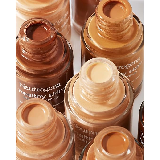 Neutrogena Healthy Skin Liquid Makeup Foundation, Broad Spectrum SPF 20 Sunscreen, Lightweight & Flawless Coverage Foundation with Antioxidant Vitamin E & Feverfew, Fresh Beige, 1 fl. oz-BrightBean Baby