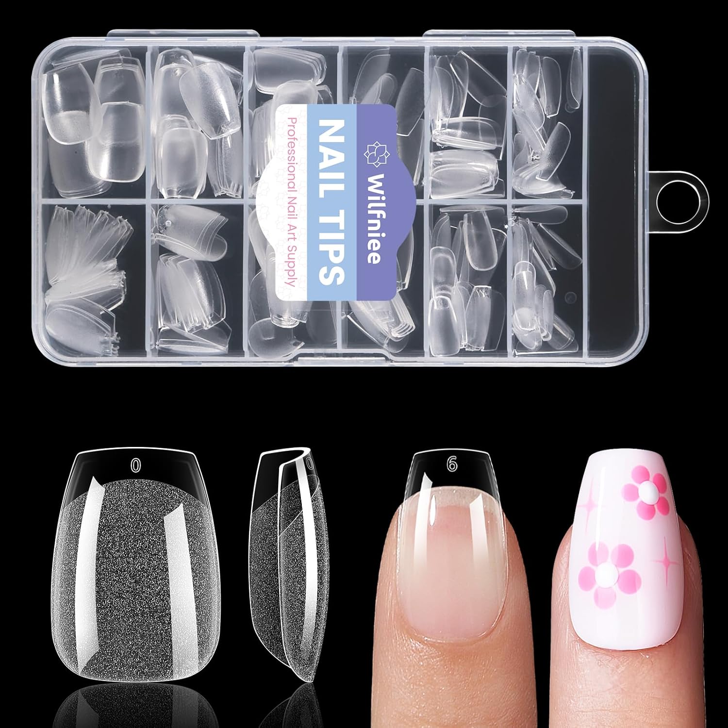 Extra Short Coffin Nail Tips: 240PCS Clear Gel Short Coffin Nails Tips, 12Sizes Full Cover Acrylic Pre-shaped Press on Fake Nail Tips for Nail Extension Home DIY Manicure-BrightBean Baby