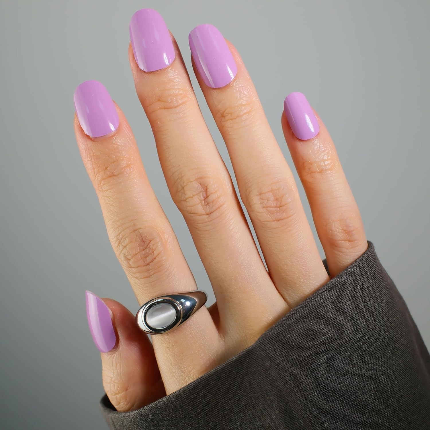 Nail Polish Strips, 32PCS Salon Quality Wraps, Long Lasting Gel Nail Stickers for Women Easy Apply& Remove (Violet Petal Purple)-BrightBean Baby