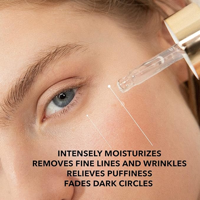Marie d'Argan Eye Contour Serum for dark circles and puffiness, with Hyaluronic Acid, Ginseng and Hibiscus Anti-wrinkle, Repairs Bags under eyes, iluminates skin, firming effect, 15 ml,-BrightBean Baby