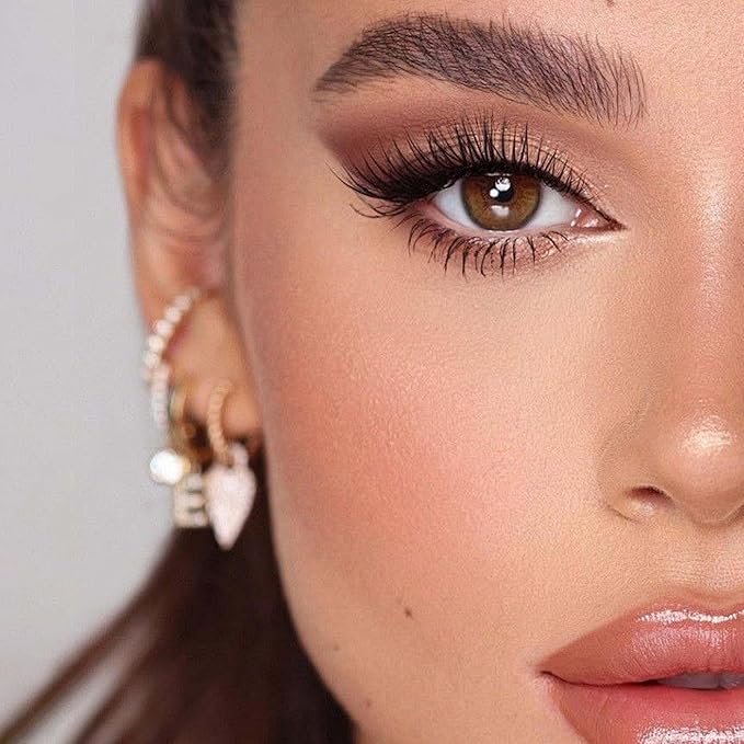 VEYESBEAUTY Lash Clusters Individual Eyelash Extensions Thin & Invisible Band DIY False Eyelashes for Self-application Newbie's Five-Second Series Wispy Lash Tray, LuxeBold 12mm Single Length-BrightBean Baby