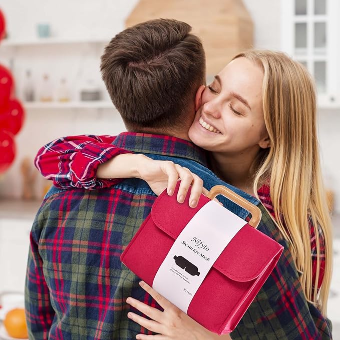 30PCS Steam Eye Mask, Unscented, Travel Bag, Self-Heating Eye Mask, Eye SPA Mask, Relieve Eye Strain Fatique, Dark Circles,Puffiness-Barbie Pink(30pcs)…-BrightBean Baby