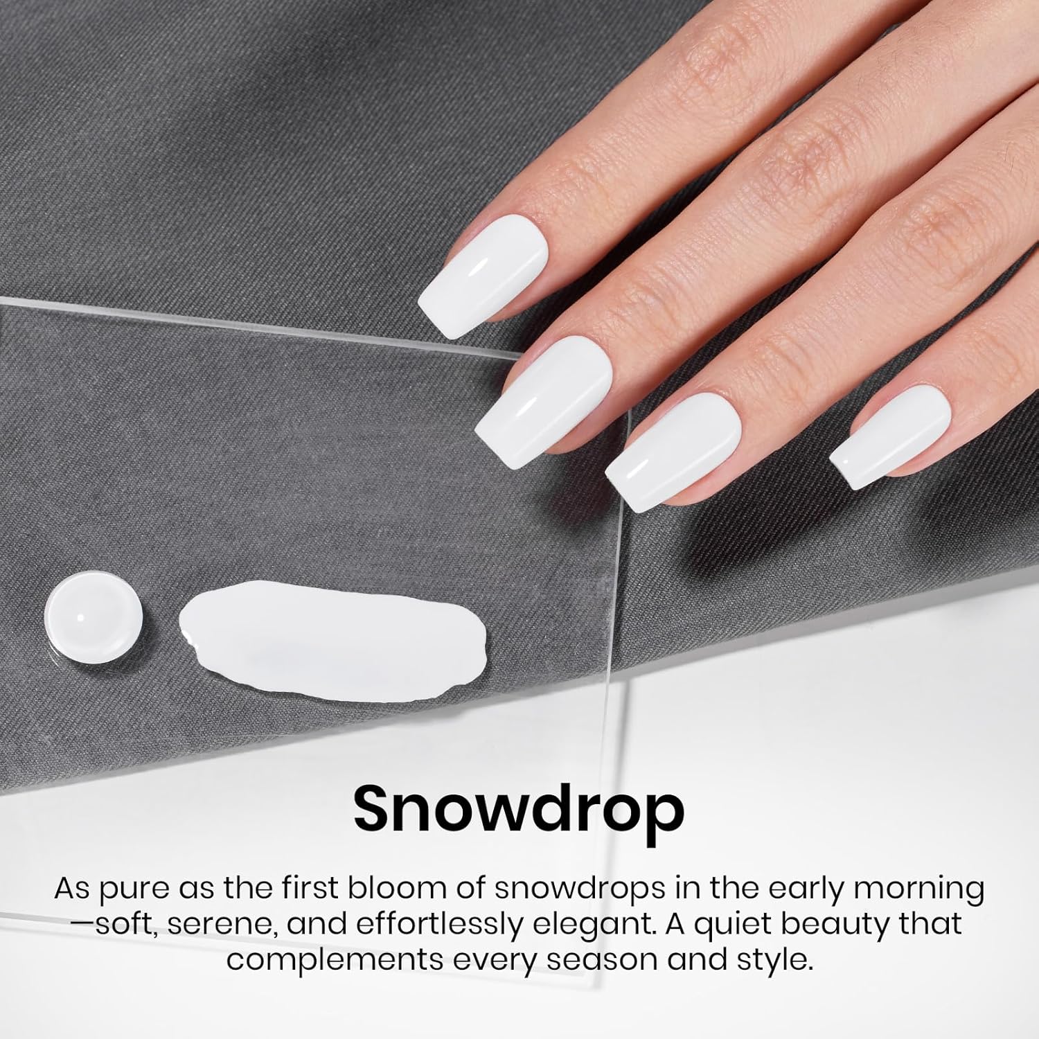 Beetles White Gel Nail Polish,15ml French UV Nail Polish Soak Off Nail Art Manicure Salon DIY Design Home Snowdrop Gift for Woman Colorful Bottle Gel-BrightBean Baby