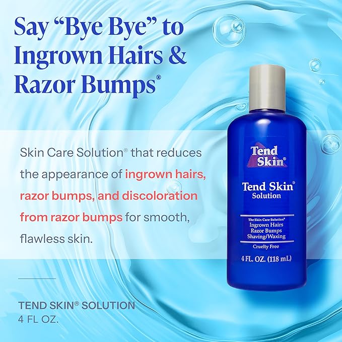 Tend Skin Razor Bump, Ingrown Hair Solution for Unsightly Razor Bumps, Ingrown Hair and Razor Burns, Post Shaving and Waxing Toner for Men and Women, Made in USA, 4 Oz-BrightBean Baby