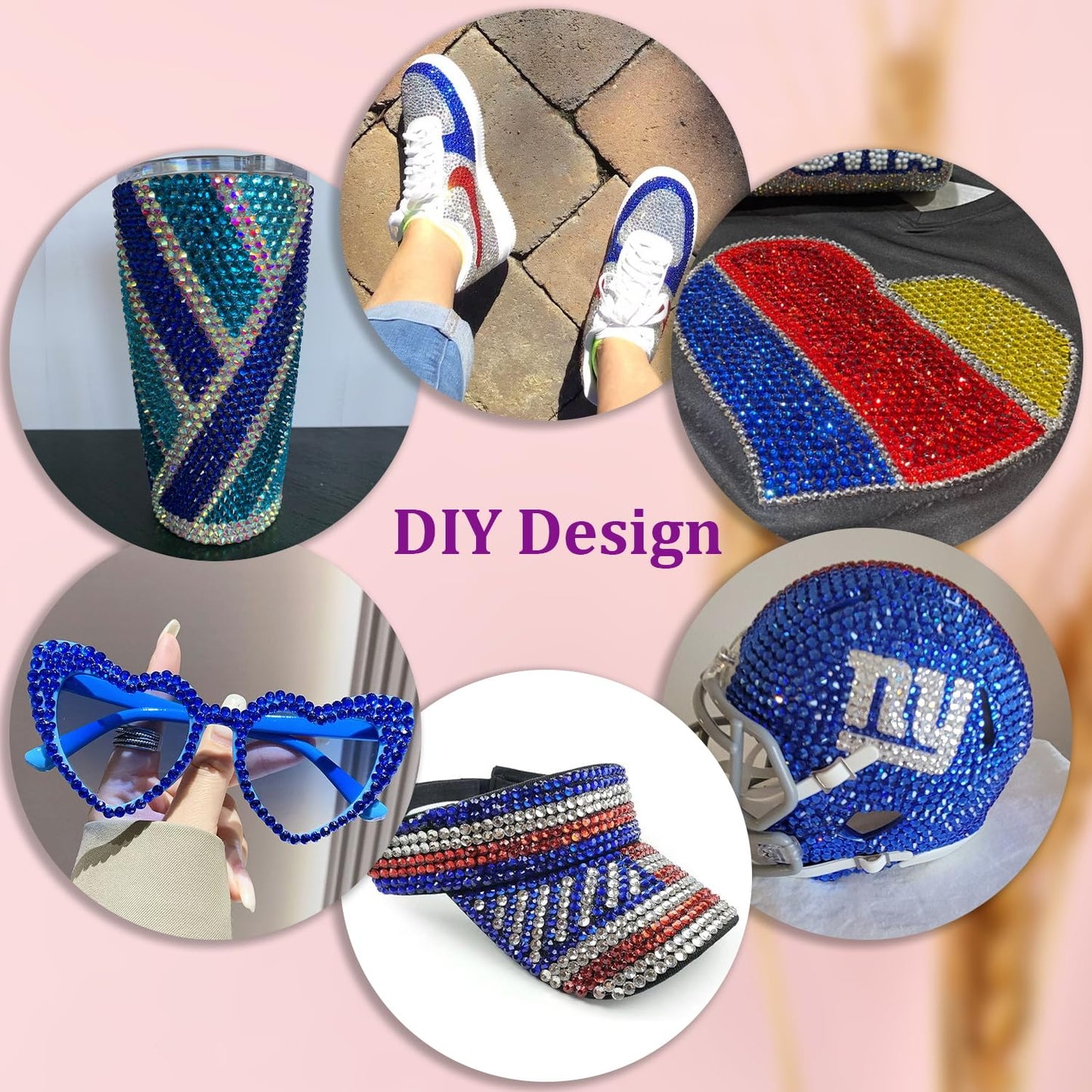 30000Pcs Resin Rhinestones with Tweezers for Crafting, Royal Blue Flatback Gems, Bedazzling Crystal with 3Pcs 10ml B7000 Jewelry Glue for DIY Crafts Clothing Tumblers Shoes Fabric Nail Art-BrightBean Baby