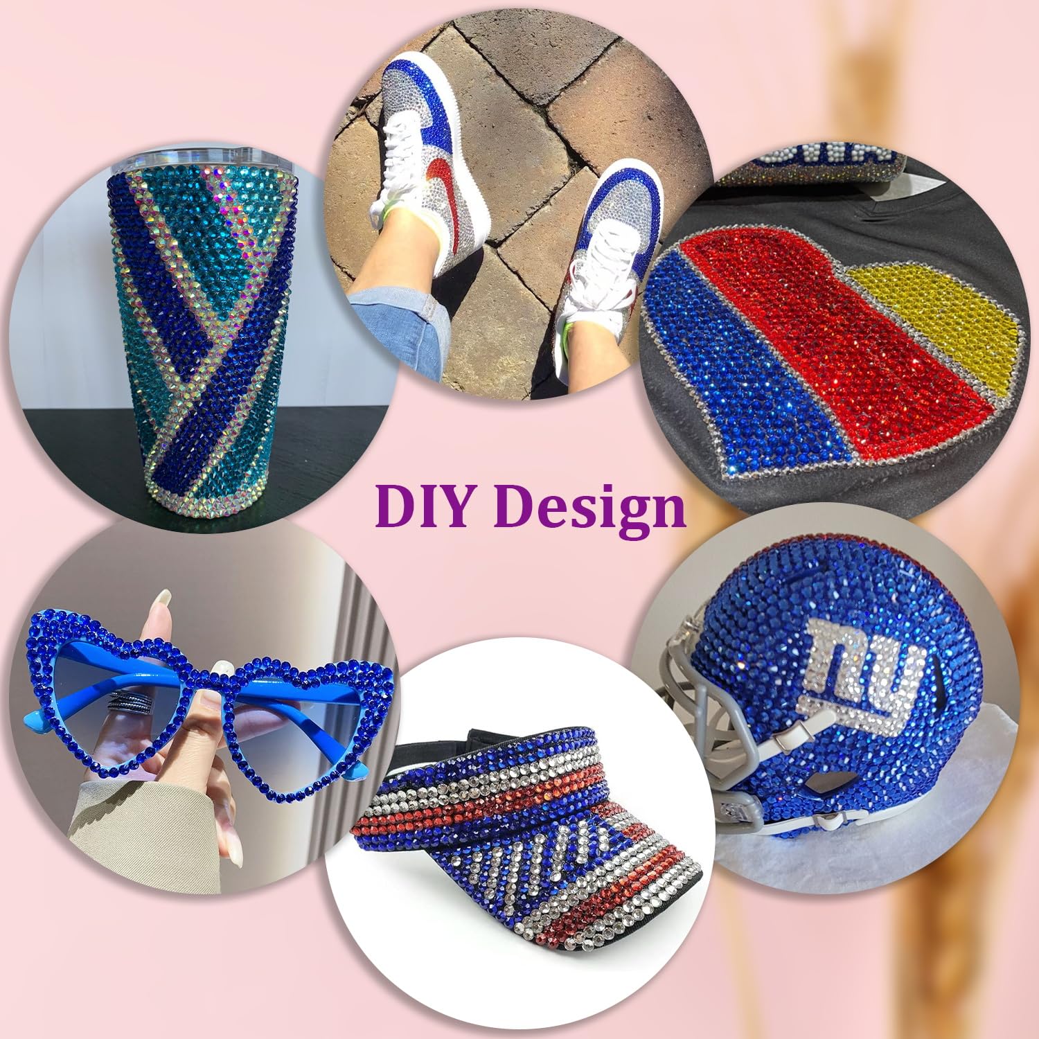 30000Pcs Resin Rhinestones with Tweezers for Crafting, Royal Blue Flatback Gems, Bedazzling Crystal with 3Pcs 10ml B7000 Jewelry Glue for DIY Crafts Clothing Tumblers Shoes Fabric Nail Art-BrightBean Baby