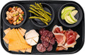 madesmart dipware 3 Bowl Serving Tray, Collapsible & Removable Dip Bowls for Charcuterie, Guacomole, Snacks, Veggies, Premium Dishwasher & Microwave Safe, Multipurpose Plate & Bowl, Carbon