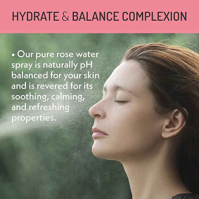 Eve Hansen Organic Rose Water Spray – Pure Rosewater Face & Hair Mist for Hydration & Refreshing Glow | Facial Toner & Makeup Setting Spray | Alcohol-Free & Vegan | 4 oz-BrightBean Baby