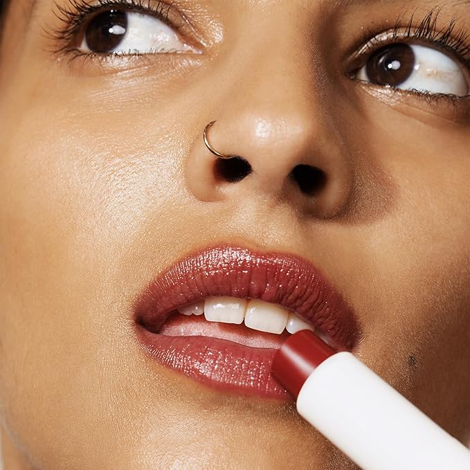 Melixir Vegan Lip Butter #06 Lust Red (+11 more colors), Deep Nourishing Tinted Lip Balm for Dry Lips, Bee-Free, Petrolatum-Free, Plant-Based, Hydrating for Cracked & Chapped Lips, Travel Essentials-BrightBean Baby