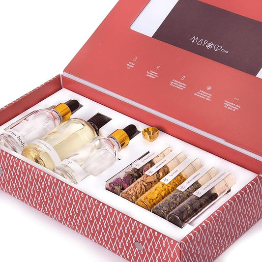 DIY Body Oil Set for Hair, Body & Bath | Includes Almond Oil, Cedar Wood, Orange Peel, Lavender | Gift Idea for Women | Anniversary & Birthday Gift for Her-BrightBean Baby