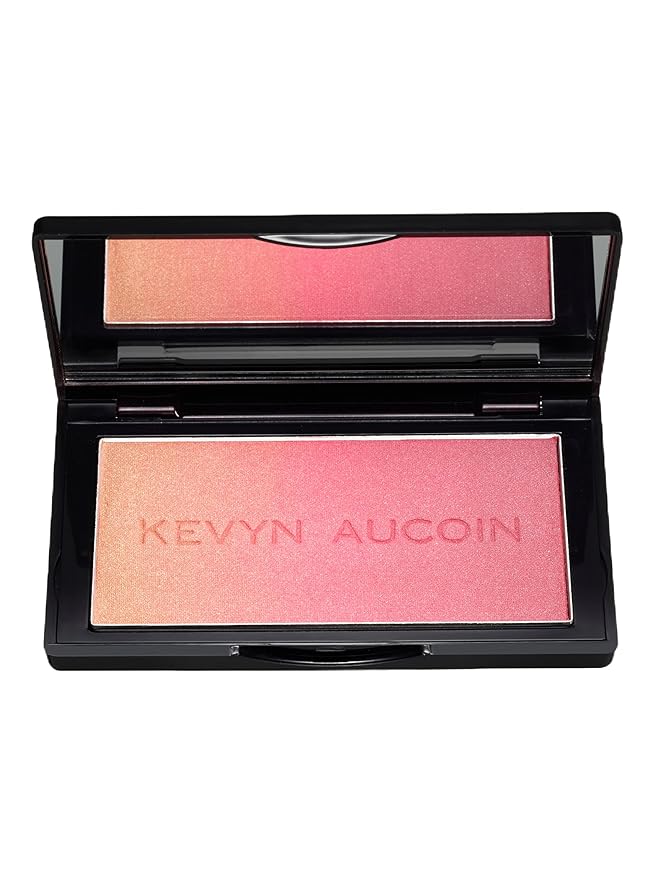 Kevyn Aucoin The Neo-Blush, Rose Cliff: Blush makeup compact. Trio palette of gradient colors. Blends pearl, satin & matte finishes for highlighting cheeks. Personalized looks. Natural to pop of color-BrightBean Baby