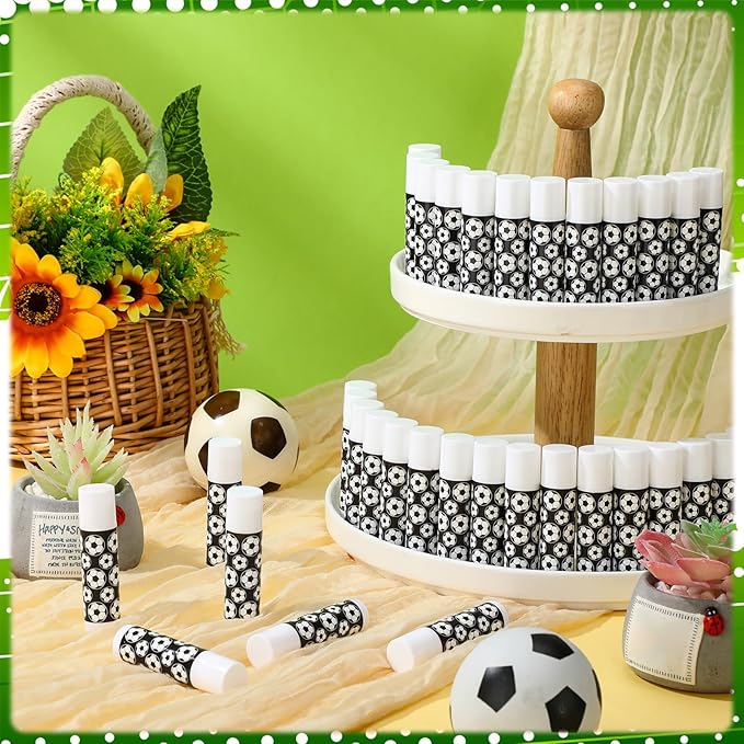 36 Sets Soccer Lip Balm Hand Cream Set soccer Party Favors, Include 36 Lip Balm 36 Moisturizing Hand Cream 36 Bags 36 Cards and Ropes for Soccer Accessories Gifts-BrightBean Baby