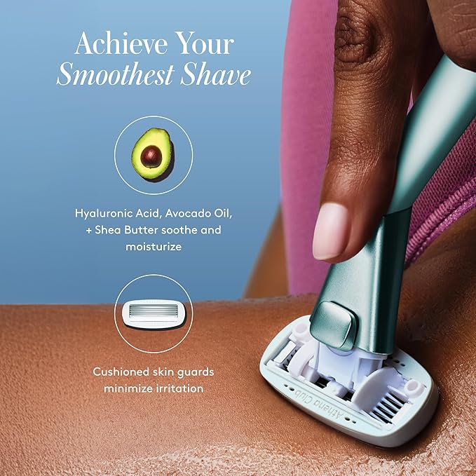 Women's Razor Shave Kit, 1 Mint Razor Handle + 6 Blade Refills-BrightBean Baby