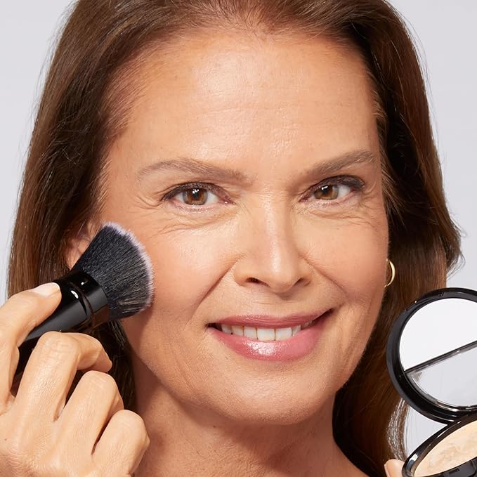 LAURA GELLER NEW YORK Baked Balance-n-Brighten Foundation with Kabuki Brush Makeup Set, Light-BrightBean Baby