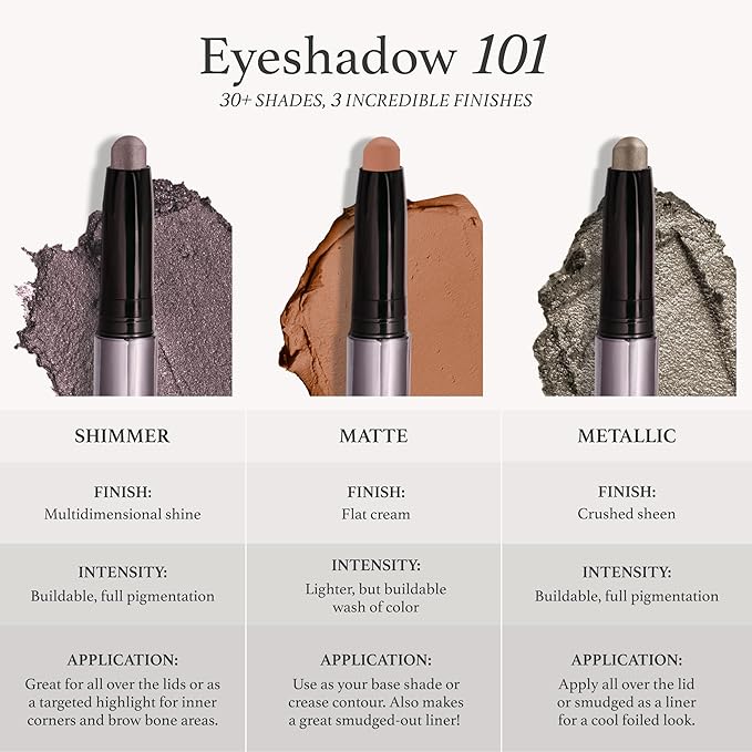 Julep Eyeshadow 101 Cream-to-Powder Waterproof Shadow Stick – Vanilla Matte – Long-Lasting, Crease-Proof, Light-Beige Matte Cream Eyeshadow with Built-in Smudger