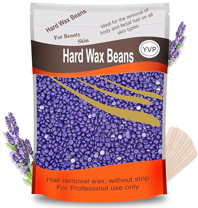Hard Wax Beads for Hair Removal, Wax Beans for Sensitive Skin, 10 Oz/bag (Lavander), Ideal for Brazilian Waxing, Pearl Wax for Eyebrow, Bikini, Legs At Home-BrightBean Baby