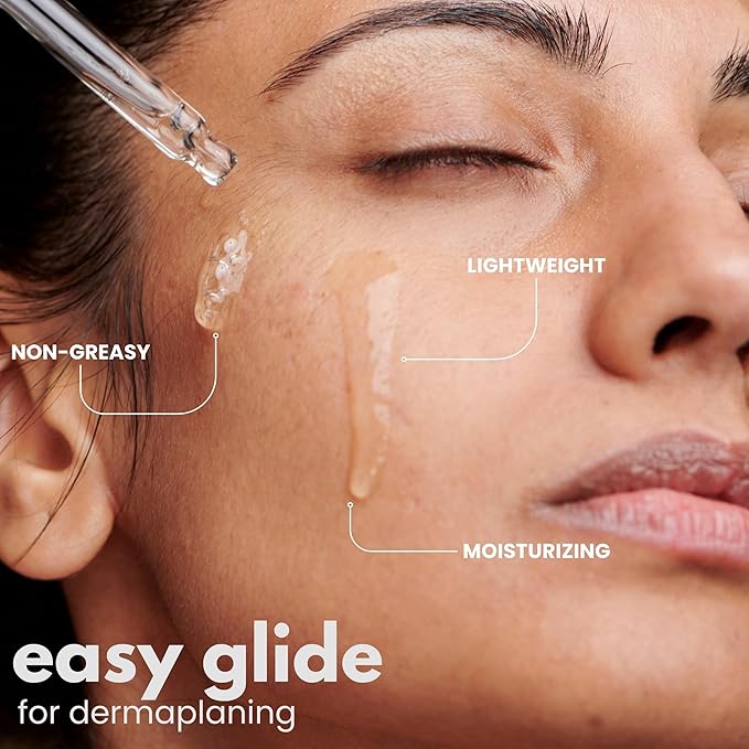 Dermaplane Oil, Face Shaving Oil for Women with Combination Skin - Lightweight & Natural Facial Shave Oil - Use with a Dermaplaning Tool, Razor, Shaver or Microblade for Close Shave 4 oz by Ouiloe-BrightBean Baby