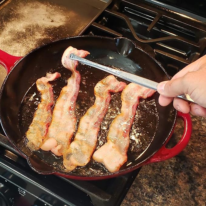 12-Inch Professional Kitchen & Cooking Tweezers Tongs - Stainless Steel Long Tweezer Tongs - BBQ,Plating,Multi-use