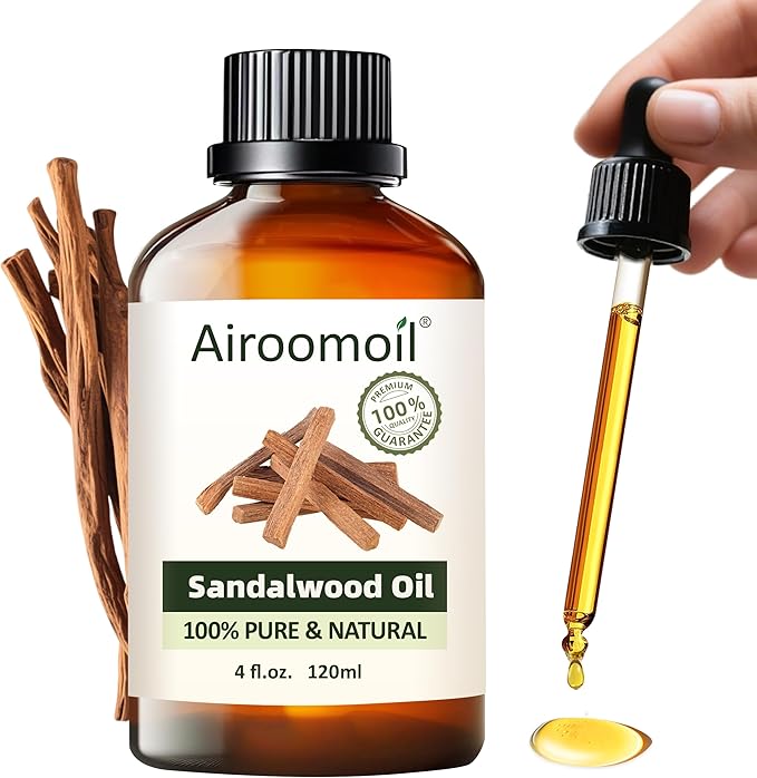 Pure Sandalwood Essential Oil, 100% Pure Natural Sandalwood Essential Oil, Premium Grade Essential Oils for Diffusers for Home, Skin, Care Massage, Soap Making, Aromatherapy, 4 Fl Oz | 120ml-BrightBean Baby