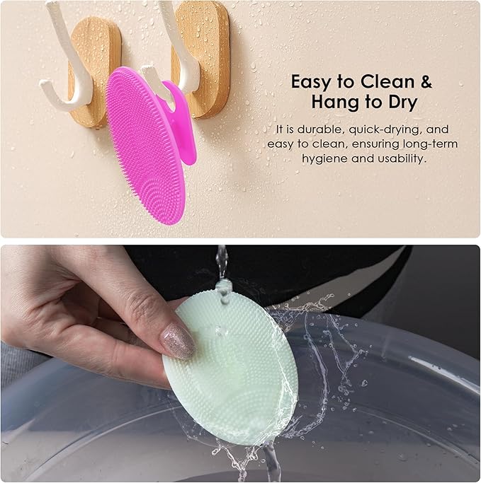 6 Pack INNERNEED Silicone Face Scrubber for Deep Cleansing and Exfoliation – Soft Facial Cleansing Brush, Gentle for All Skin Types, Blackhead & Acne Pore Care-BrightBean Baby