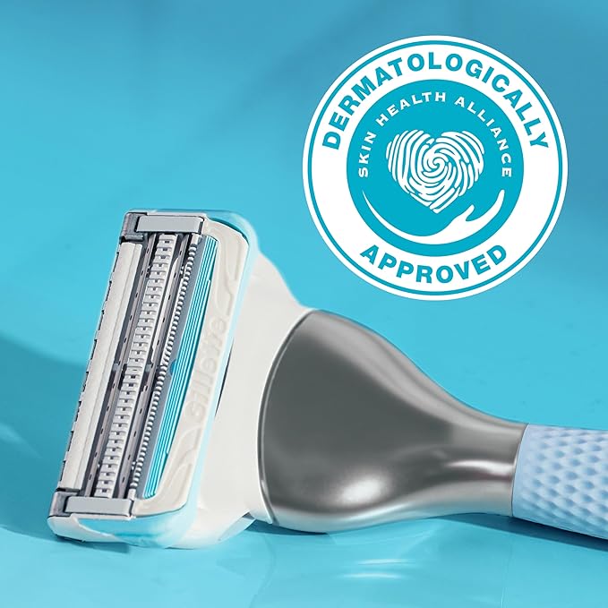 Gillette Venus for Pubic Hair and Skin Shaving Set, Women’s Razor, 1 Handle + 2 Blade Refills + 2-in-1 Cleanser-BrightBean Baby