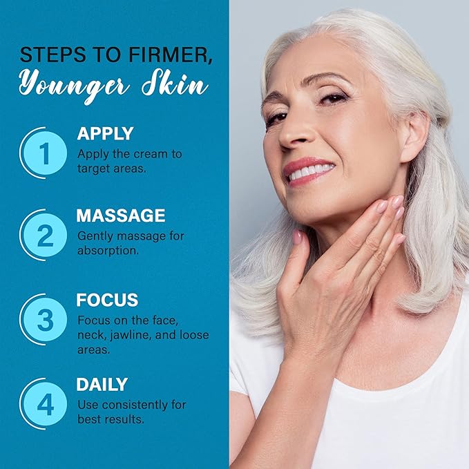 Tighten and Lift Neck Cream: Instant Face Lift Cream - 6-in-1 Anti-Aging Face Moisturizer for Anti-Wrinkle, Firm - Collagen, Retinol, Peptides & Hyaluronic Acid Neck Firming Cream for Skin Care-BrightBean Baby