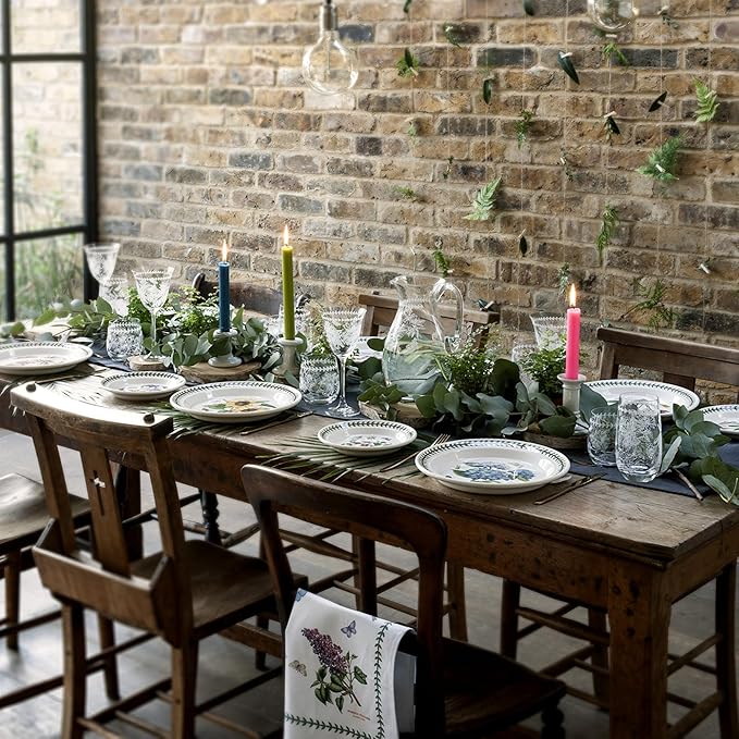 Portmeirion Exotic Botanic Garden 8.5" Salad Plate, Arborea - Traditional British Ceramic Dish, Made in England, Dishwasher & Microwave Safe - Floral Tableware for Dining & Entertaining