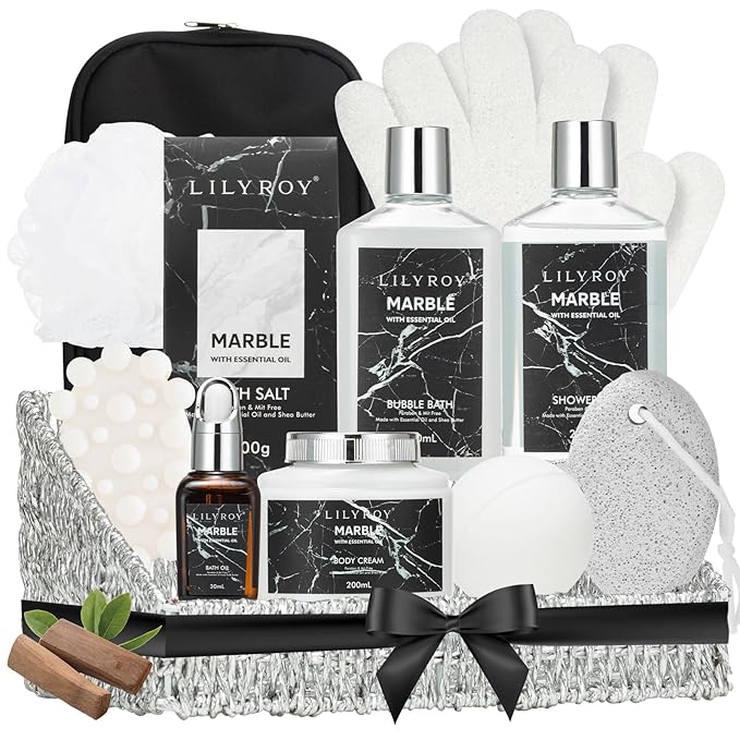 Fathers Day Gifts for Men Dad - 12-Piece Ultimate Bath & Body Gift Set for Women, Spa Gift Basket, Spa Collection with Bath Bomb | Mother's Day, Christmas, Birthday Gifts, All Occasion Holiday Present-BrightBean Baby