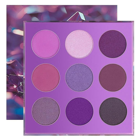 docolor Eyeshadow 9 Colors Purple Eyeshadow Palette High Pigmented Blendable Matte & Glitter Shimmer Finishes, Long Lasting Mauve Eye Makeup for Christmas Party Music Festivals-BrightBean Baby