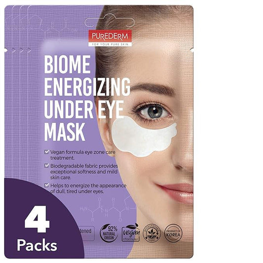 Purederm Biome Energizing Under Eye Mask (4 Pack) – Rich Biome Under Eye Patches for improving skin barrier & Moisturizing-BrightBean Baby