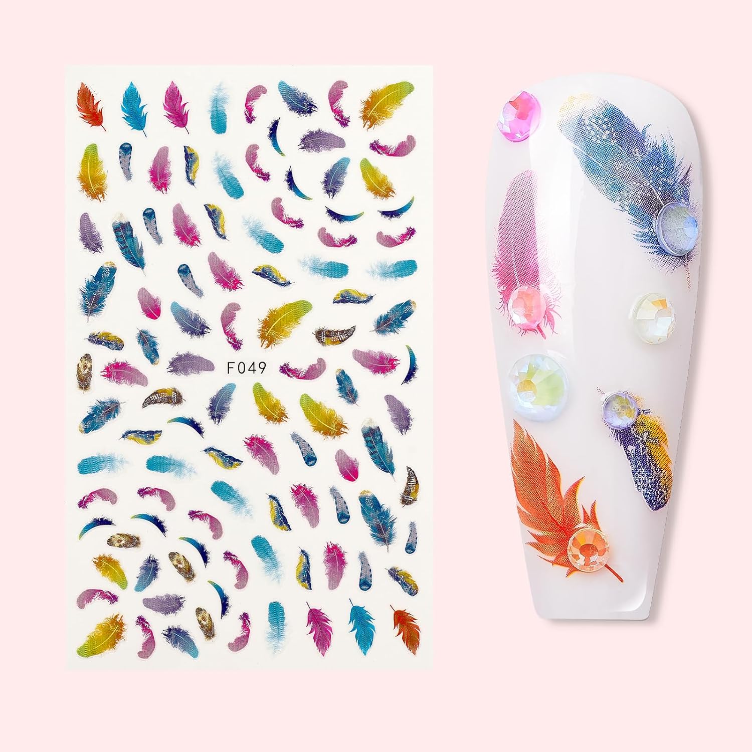 Makartt Nail Decorating Kit Including Designer Nail Stickers, Vivid and Vibrant Colorful Nails Rhinestones DIY Accessories for Nails Art and Salon-BrightBean Baby