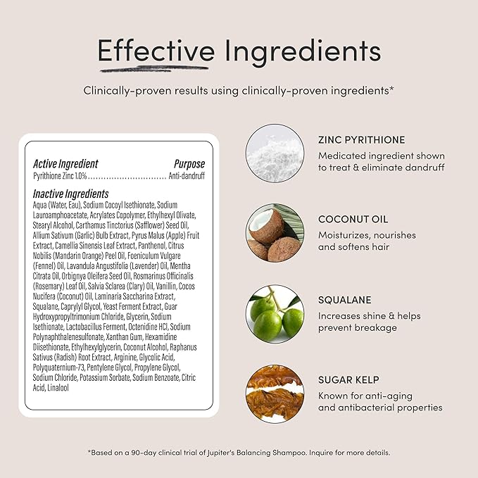 Jupiter Oil Control & Exfoliation Set, Anti-Dandruff Shampoo, Conditioner, Restoring Serum, Scalp Brush, & Purifying Mask, for Women & Men, Dermatologist-Formulated for Flaky, Itchy, Oily, & Dry Scalp-BrightBean Baby