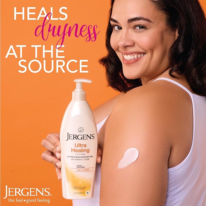 Jergens Ultra Healing Dry Skin Moisturizer, Travel Size Body and Hand Lotion, 1 Oz (Pack of 24)-BrightBean Baby