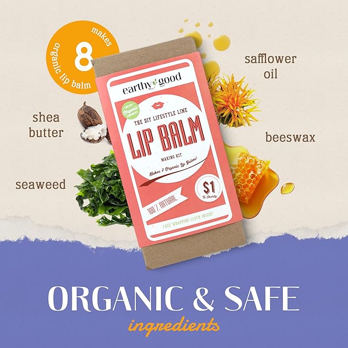 Earthy Good Organic DIY Lip Balm Making Craft Kit By Kiss Naturals-BrightBean Baby